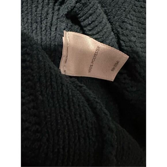 Excellent CONDITION WOMEN J. Jill Chenille Dark Green Crewneck Cable Knit Pullov - Picture 12 of 12